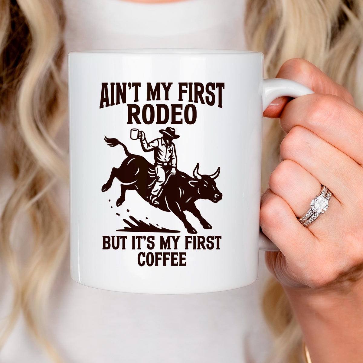 Cowboy Coffee Mug - Funny Western Ceramic Drinkware, Dishwasher Safe Gift