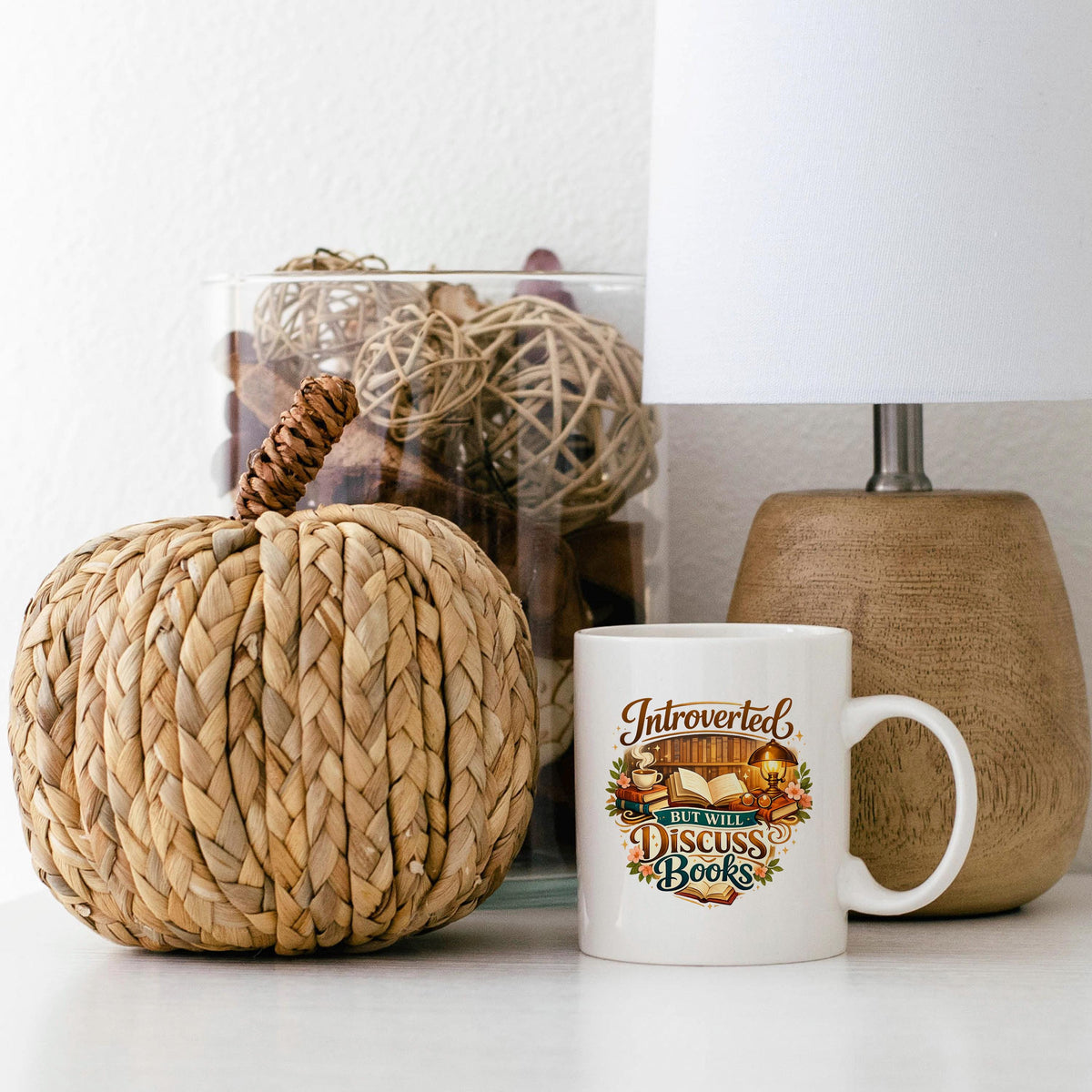 Introverted Book Lover Mug – Colorful Ceramic Coffee Cup with Witty Quote