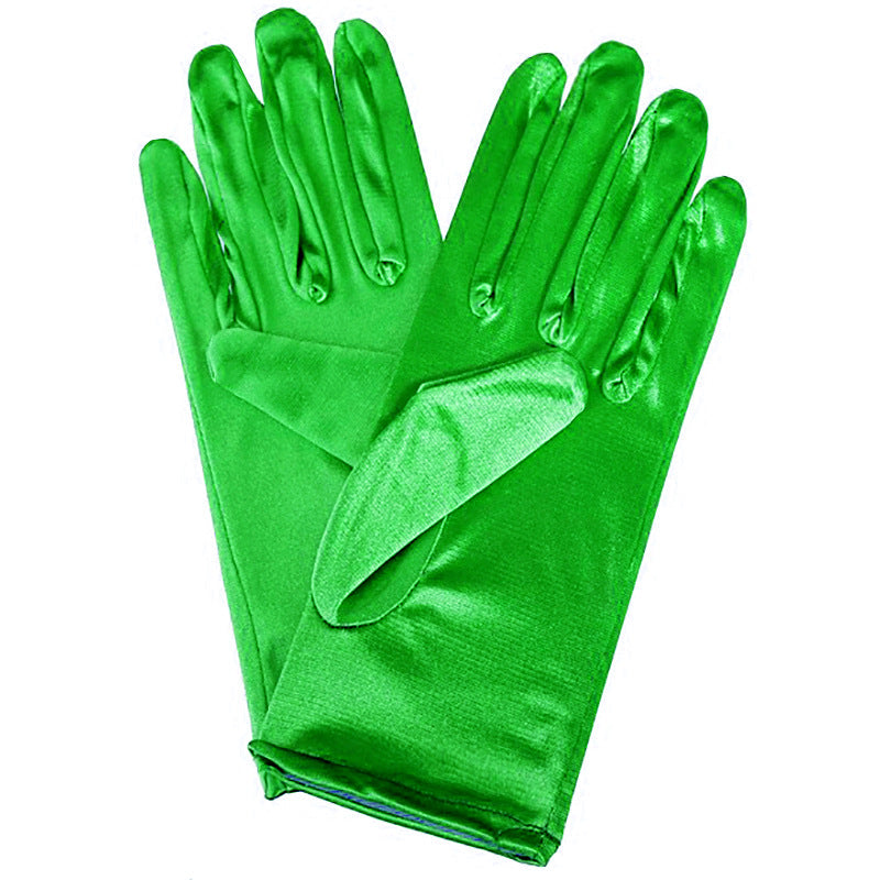 Bridal Wedding Gloves Short Satin Dress Cheongsam Gloves