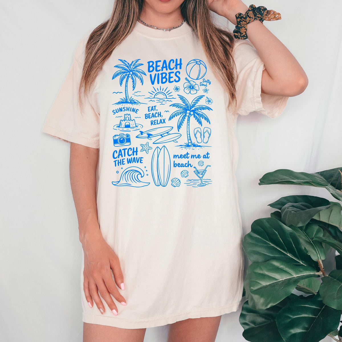 Seashell Shirt Women - Retro Comfort Colors Tee | Soft Cotton Beach Shirt