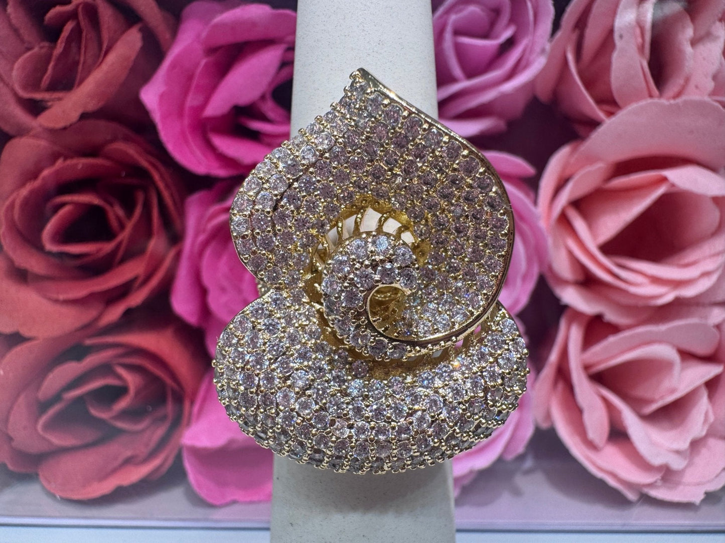 Bloom Boldly 🌸 | Orchid 18K Gold Plated Statement Ring