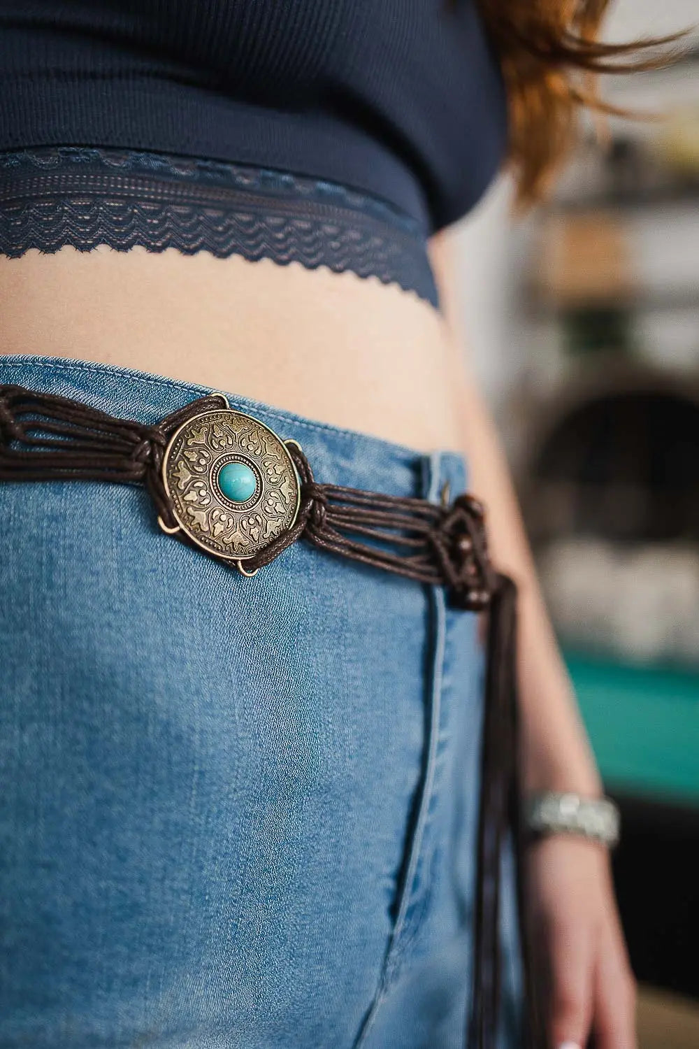 Boho Medallion Macrame Belt🧶