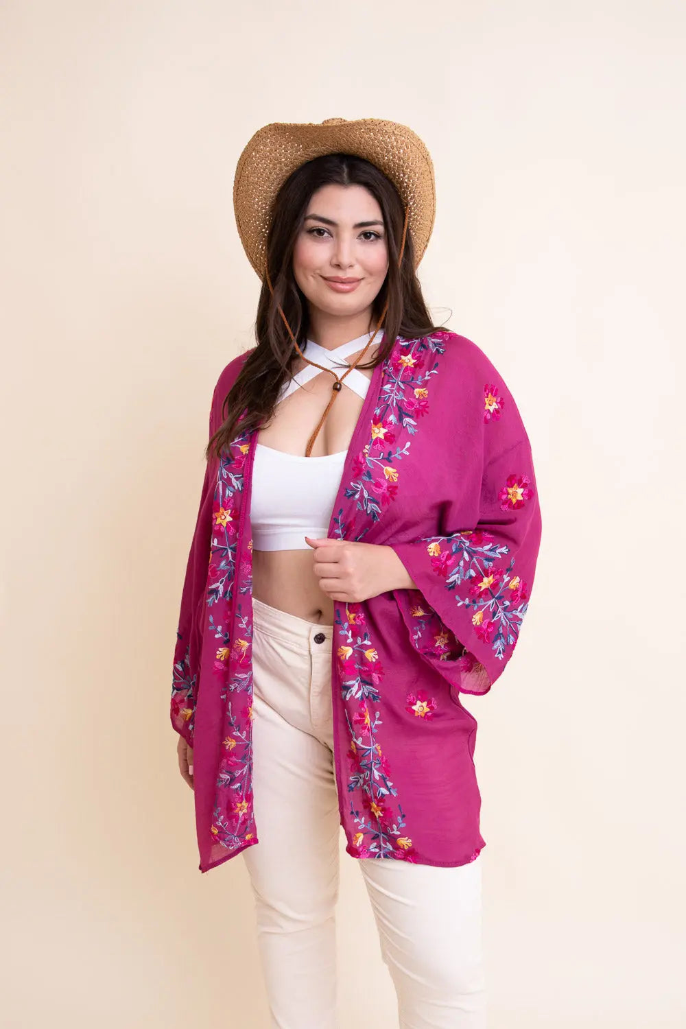 Lightweight Anemone Kimono – Floral Elegance for Any Occasion