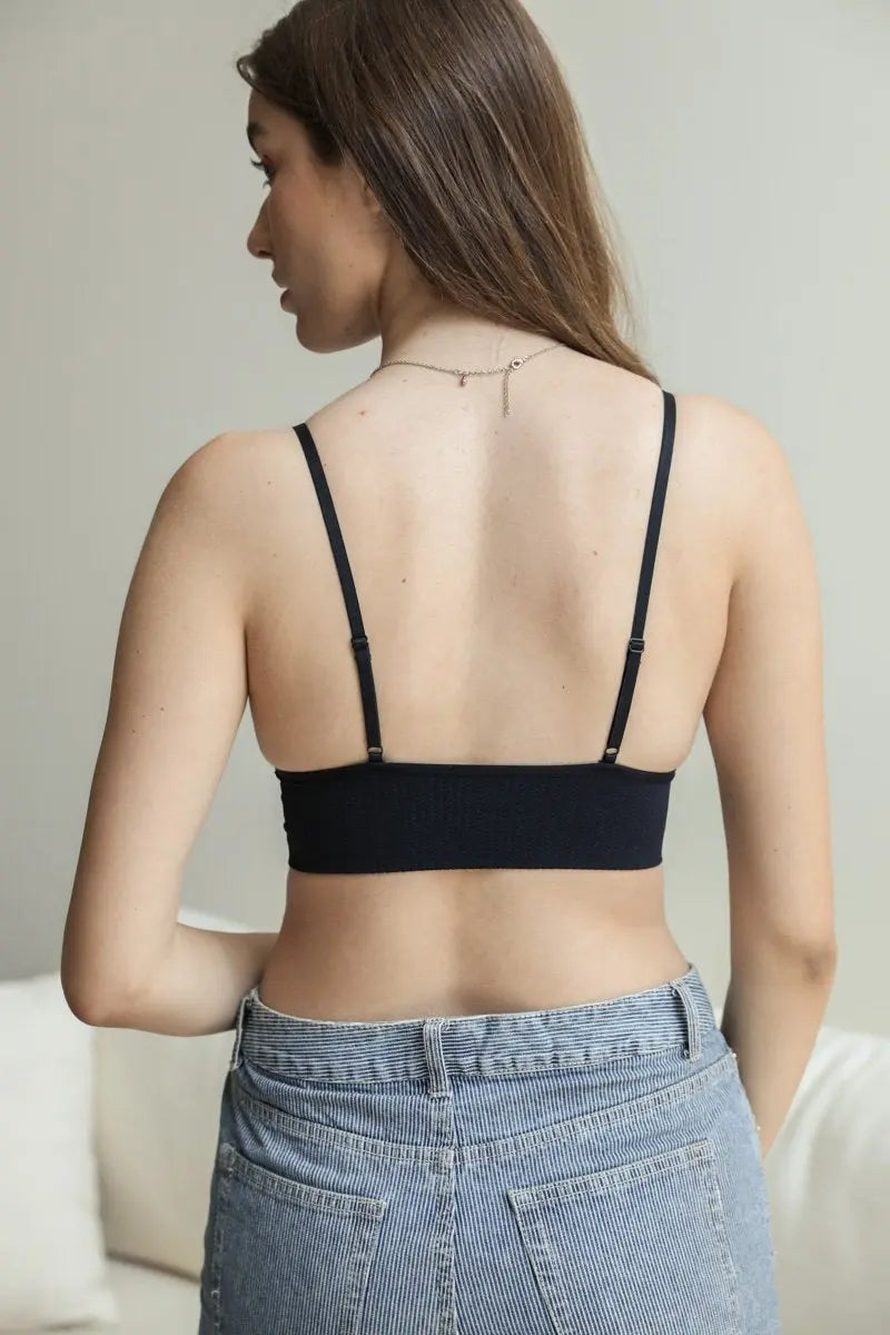 Waistband Loop Lace Brami – Feminine Stretchy Cami Top