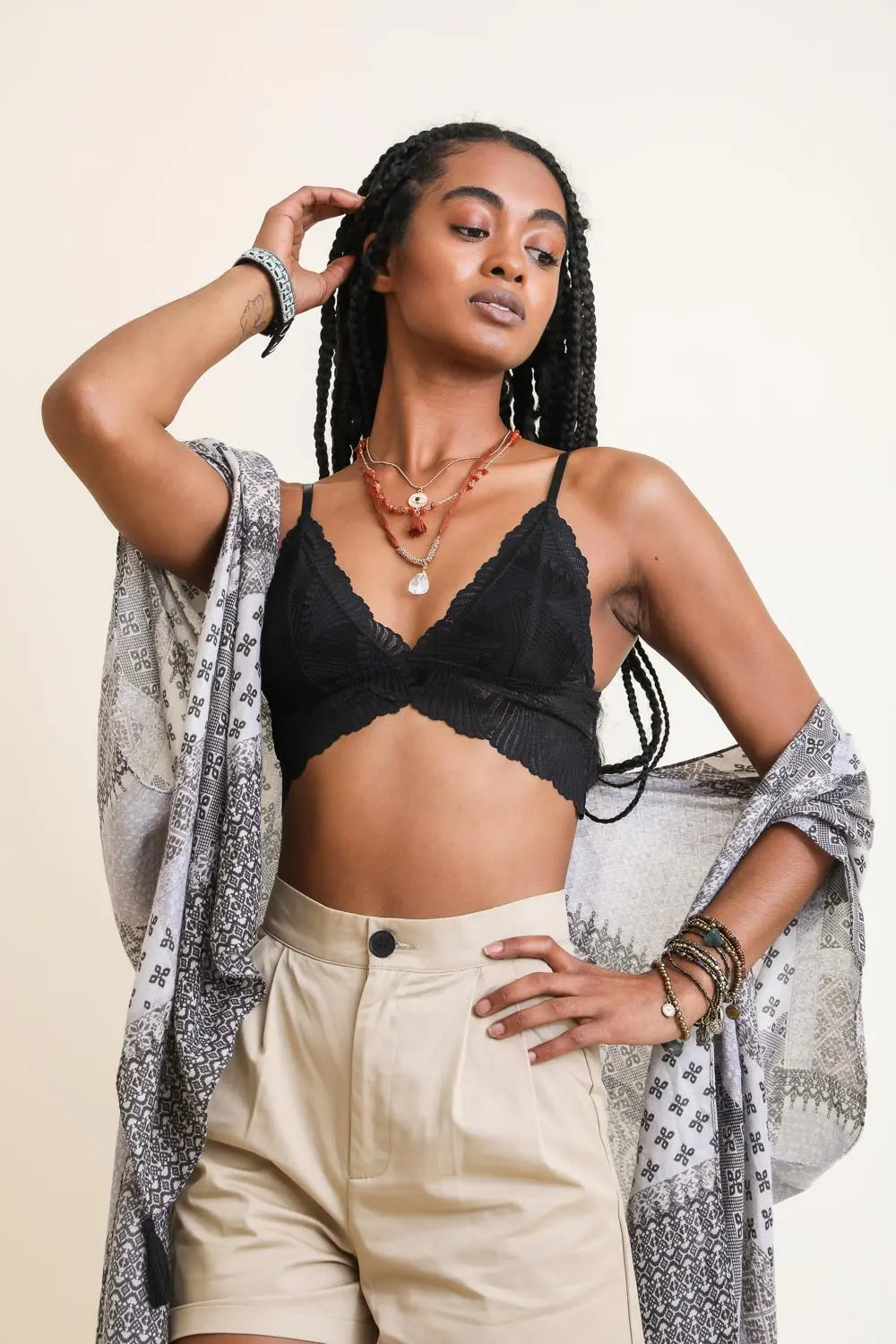 Butterfly Scallop Lace Bralette