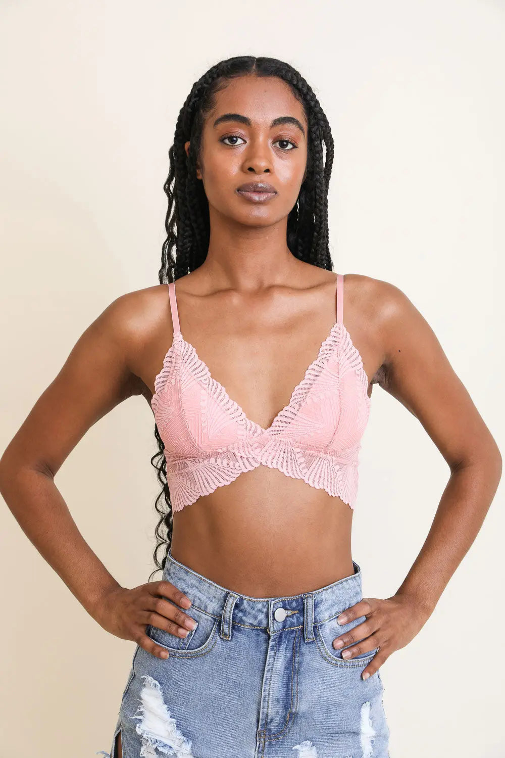 Butterfly Scallop Lace Bralette