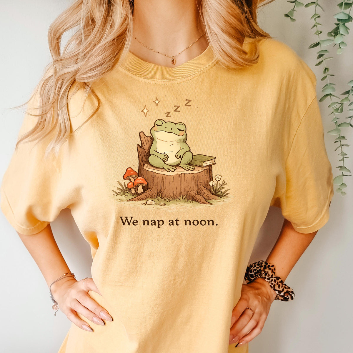 Whimsical Frog Shirt – Cute Frog Shirt With We Nap At Noon Tee, Cozy Cotton