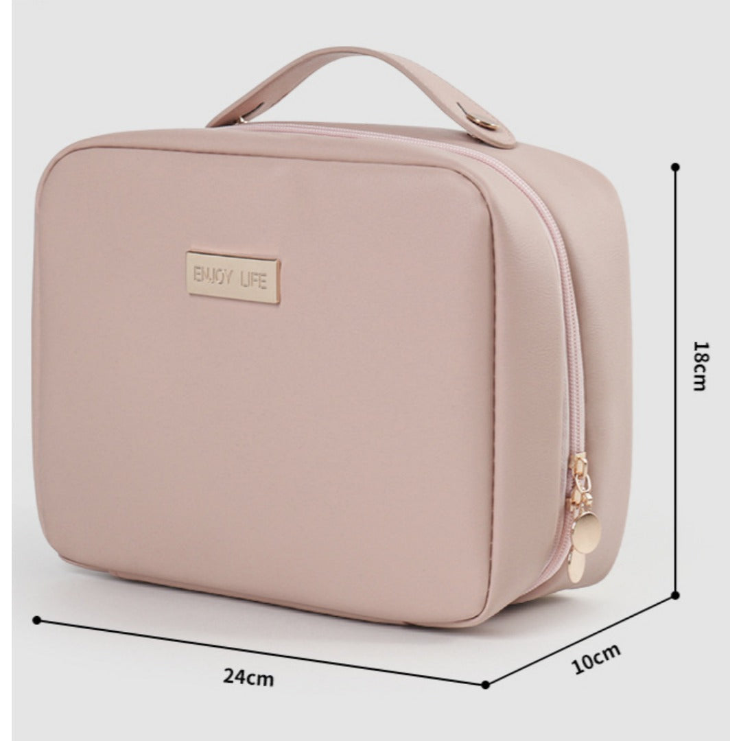 Makeup Bag Organizers, PU Square Portable Cosmetic Bag, Cosmetic Storage Bag, Portable Travel Large-capacity Wash Bag, Makeup Bag with Compartments,