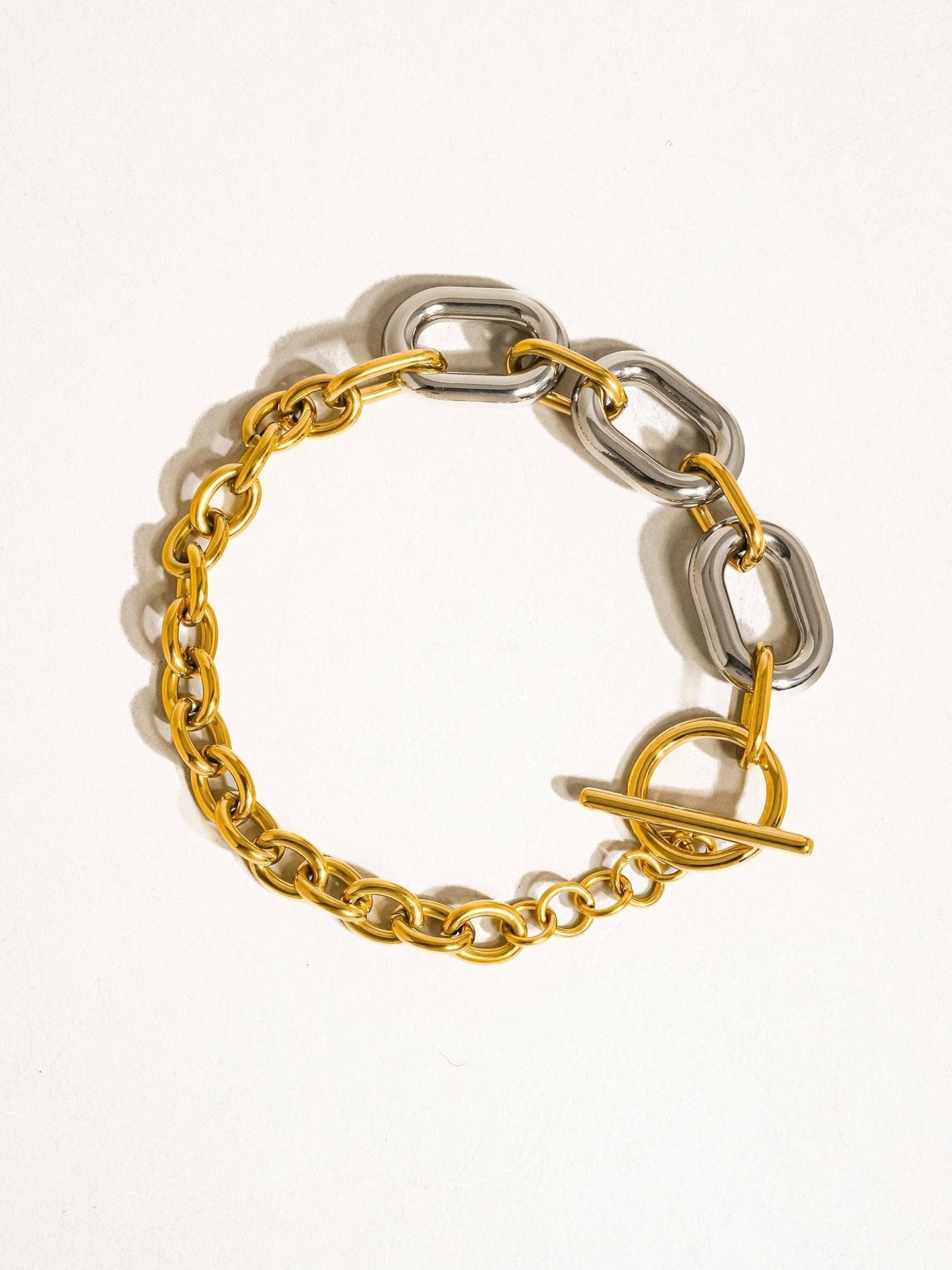 Charlette 18K Plated  Gold Non-Tarnish Multi Chain Bracelet