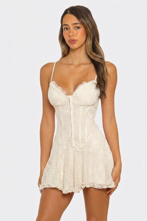 Coquette Corset Flare Mini Dress