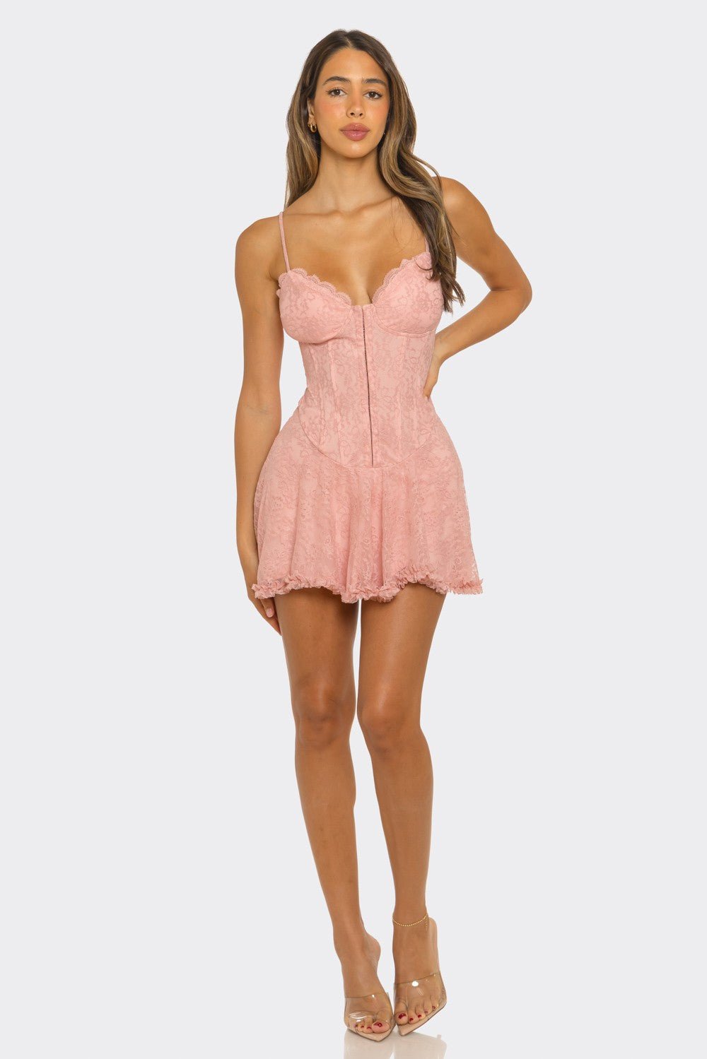 Coquette Corset Flare Mini Dress