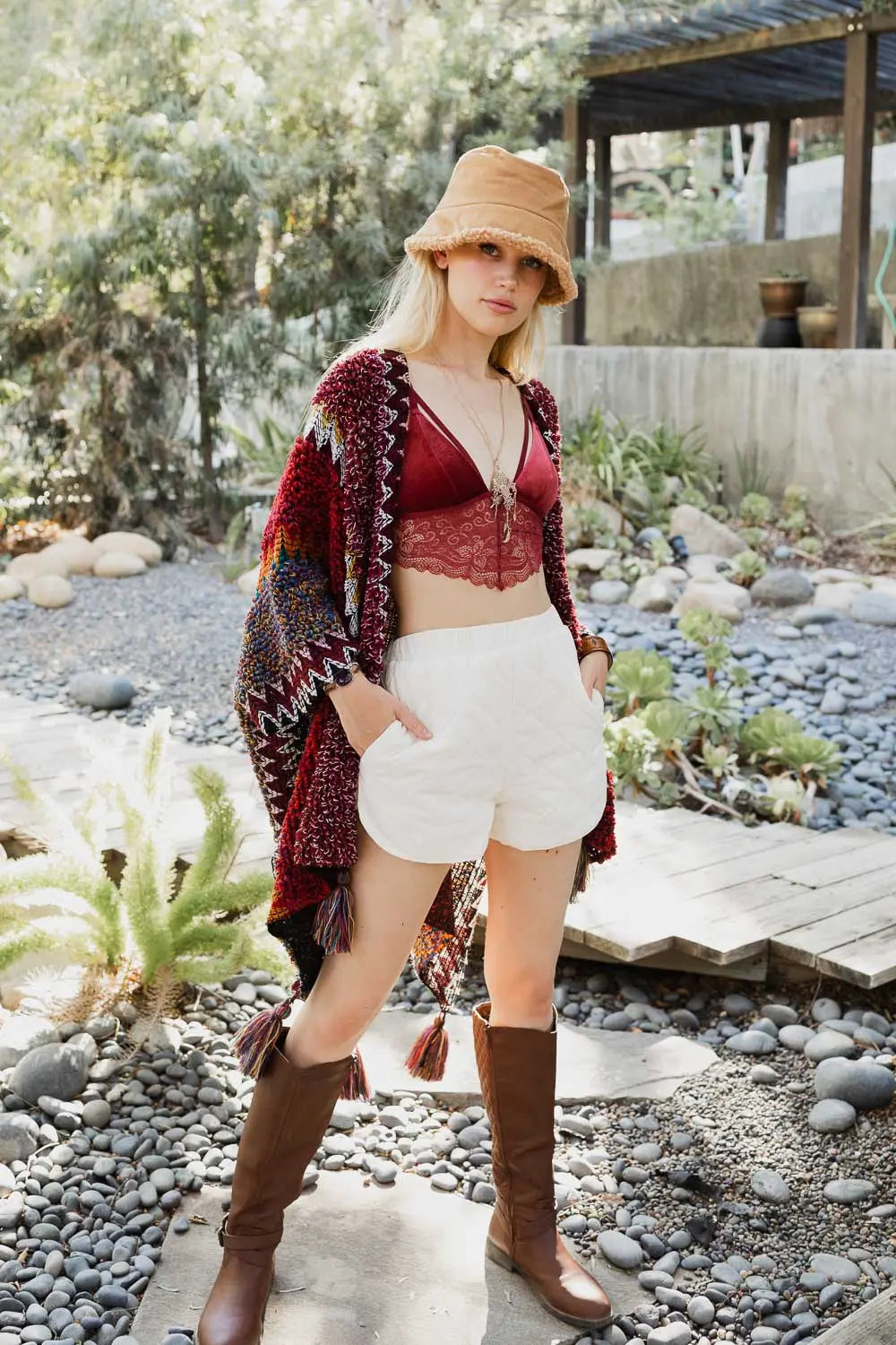 Cuddle Season Crochet Patterned Ruana