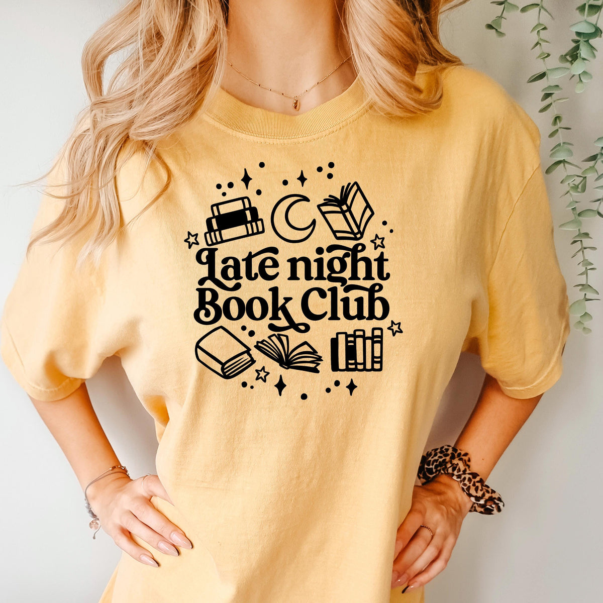 Late Night Book Club Tee – Cozy Reading Graphic Shirt | Vintage Bookish Apparel