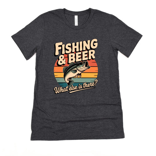 Fishing Beer T-Shirt - Bella Canvas Tee With Graphic Fishing Shirt Design