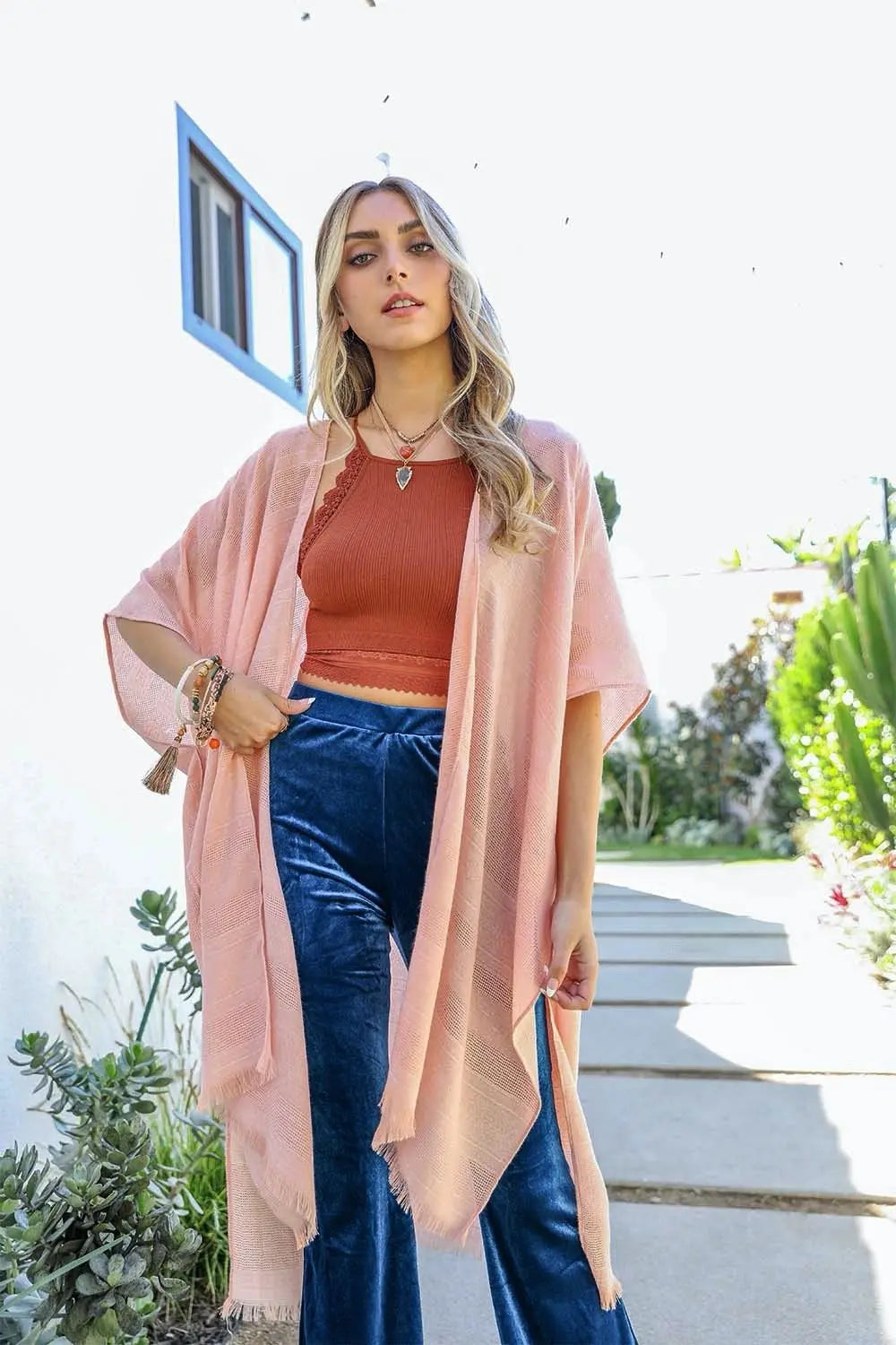Diamond Embroidered Kimono