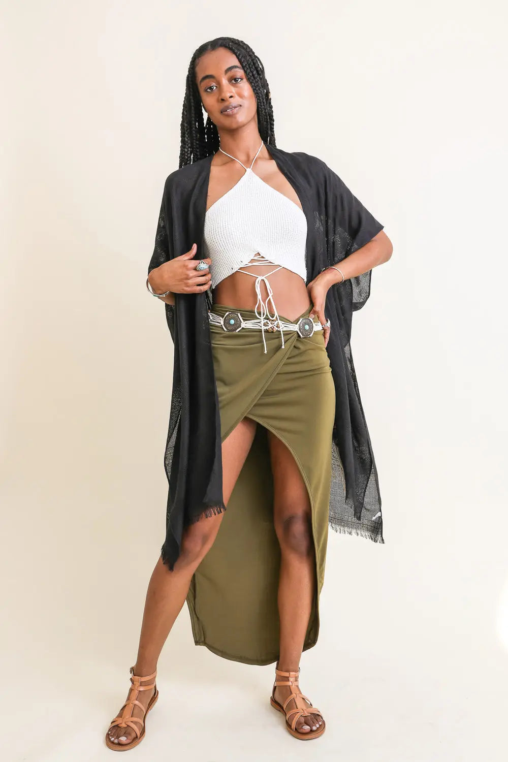 Diamond Embroidered Kimono