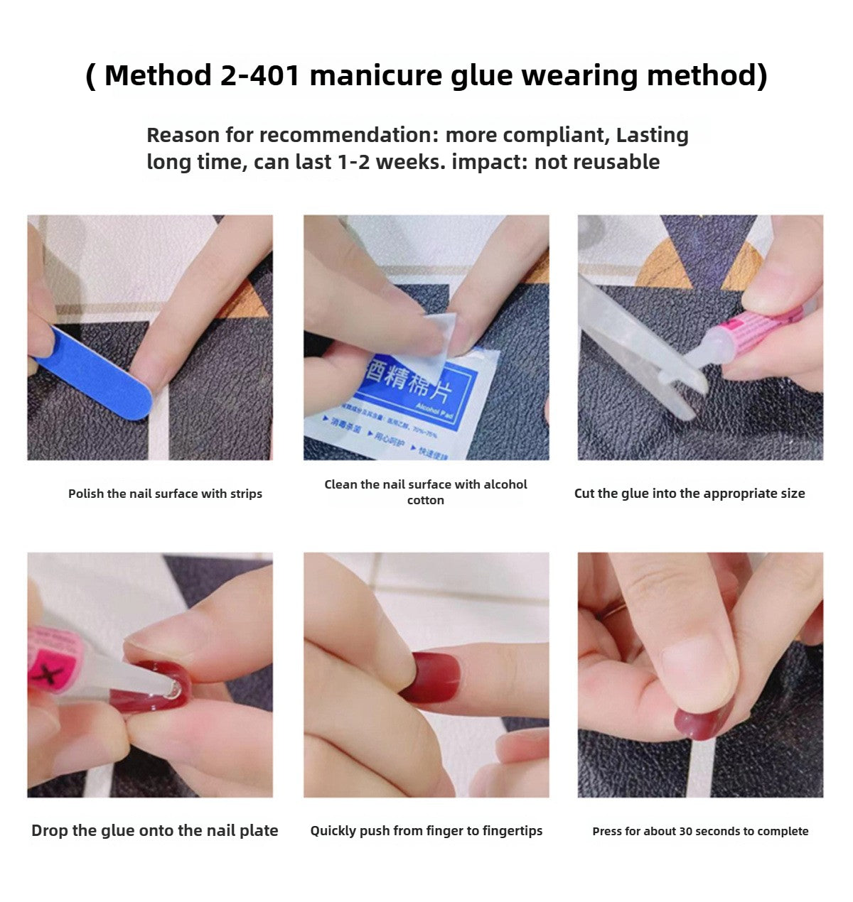 1038- Handmade press on nails fake nails removable
