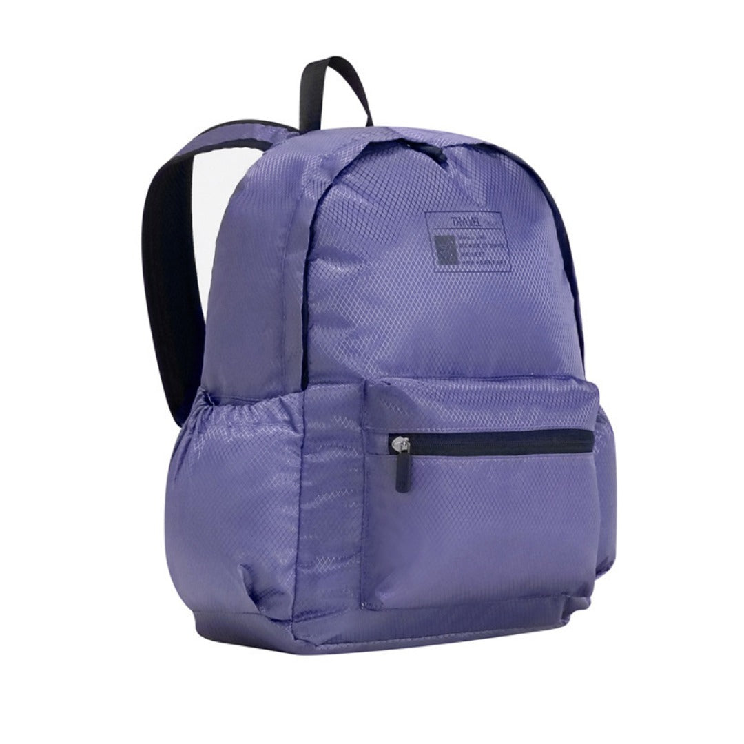 Foldable backpack, simple large capacity travel backpack female, waterproof storage backpack purse, casual polyester clothing storage backpack purse lightweight