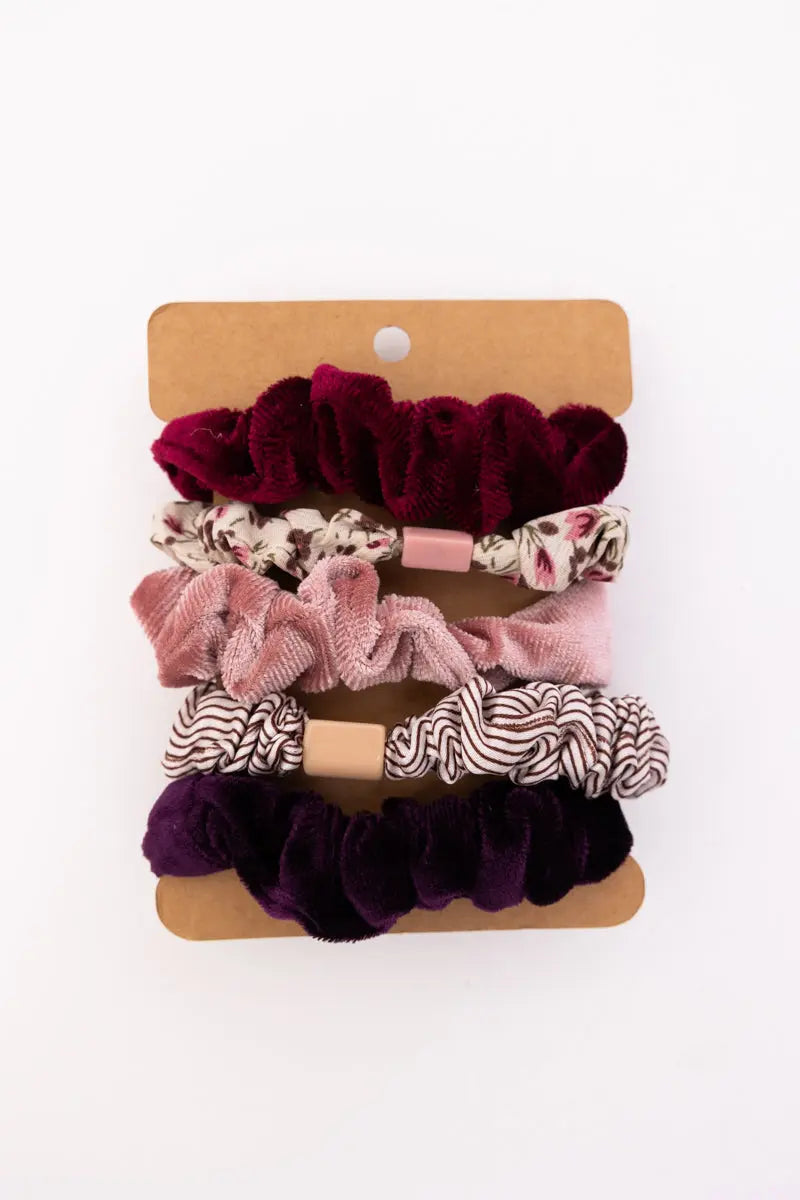 Autumn Floral Hair Ponytail Scrunchies – Assorted Designs