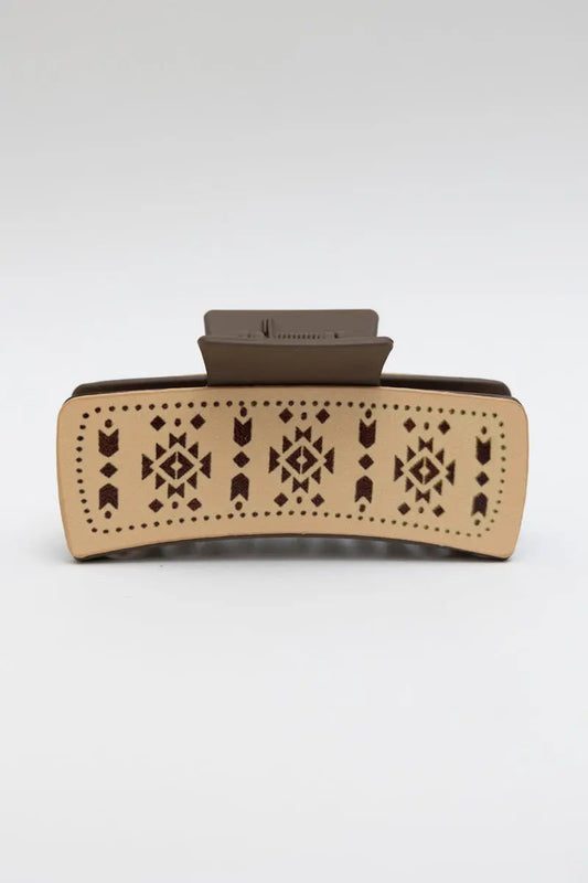 Geometric Patterned Hair Claw Clip – Stylish & Durable 🌺