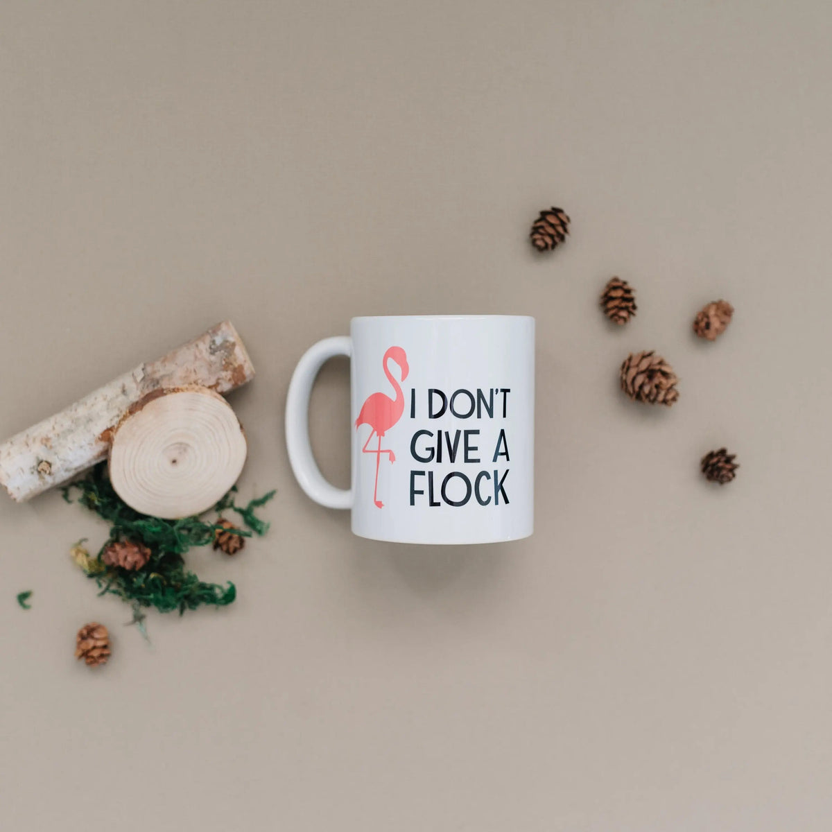 Funny Flamingo Mug - Pink Ceramic Coffee Cup, Dishwasher Safe Double-Sided Gift