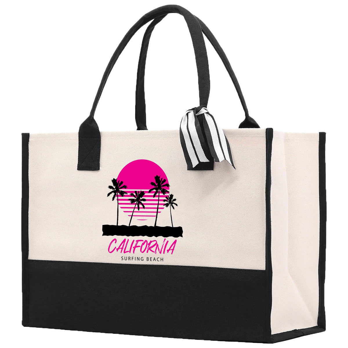 California Cotton Canvas Tote Bag CA Travel Vacation Tote Employee and Client Gift Wedding Favor Birthday Welcome Tote Bag Bridesmaid Gift