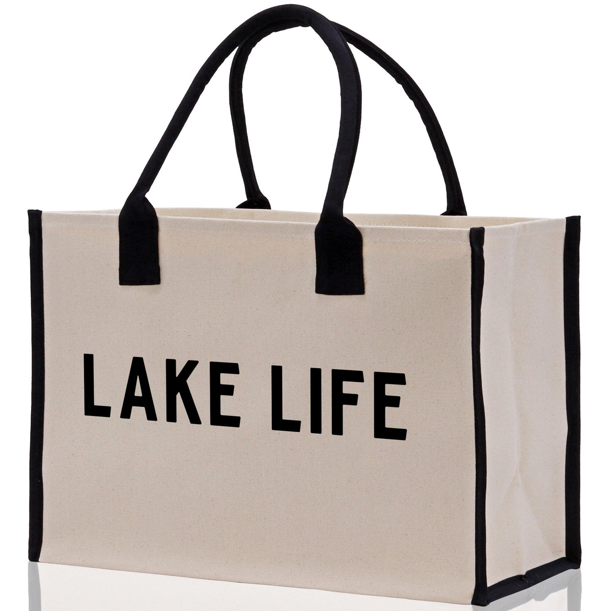 Lake Life Tote Bag - Large Chic Tote Bag - Gift for Her - Girls Weekend Tote - Weekender Bag - Weekend Tote - Boat Bag - Lake Life Gift
