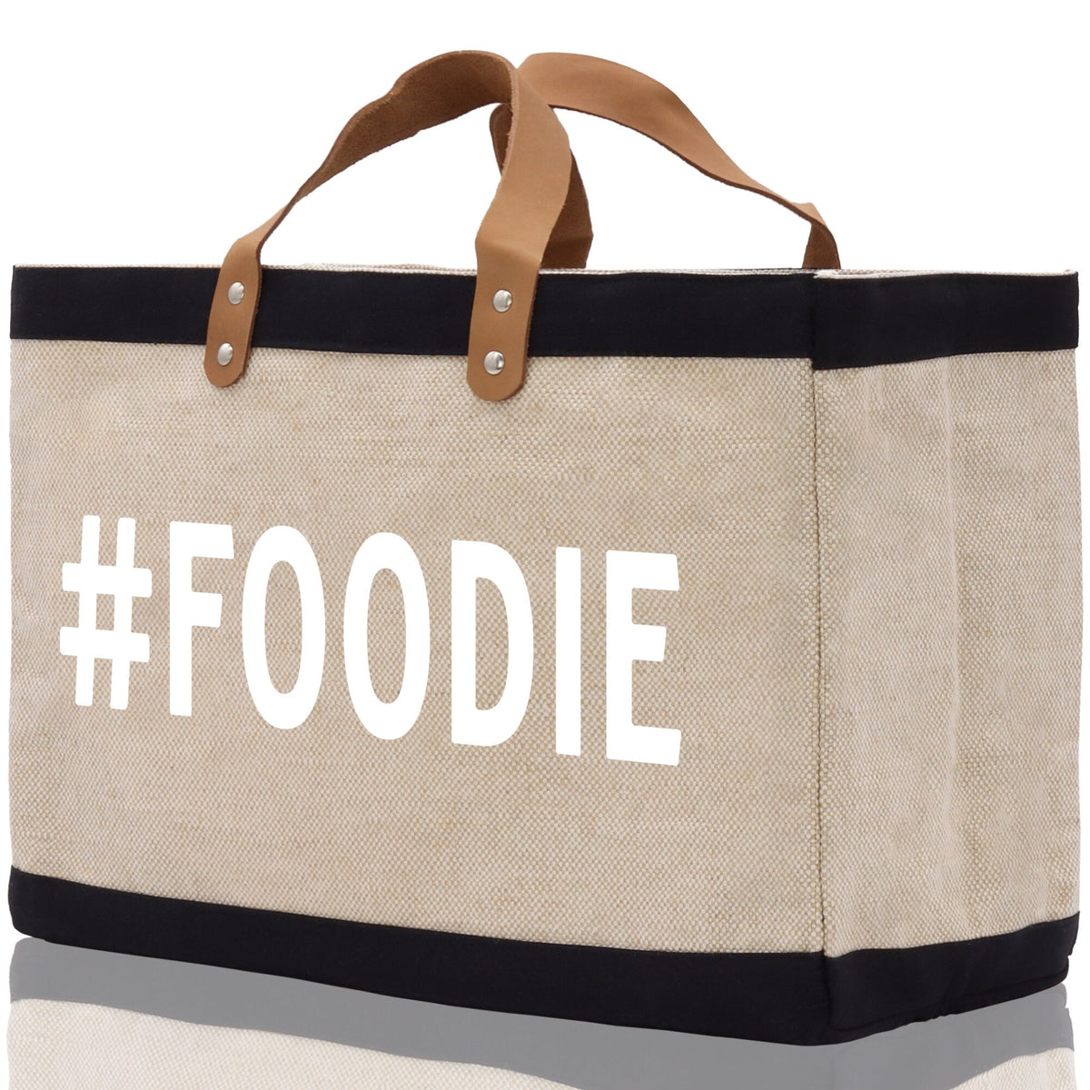 Foodie Jute Canvas Tote Funny Farmer Market Bag Quote Jute Bag Shopping Bag Burlap Bag Farmhouse Bag Grocery Bag