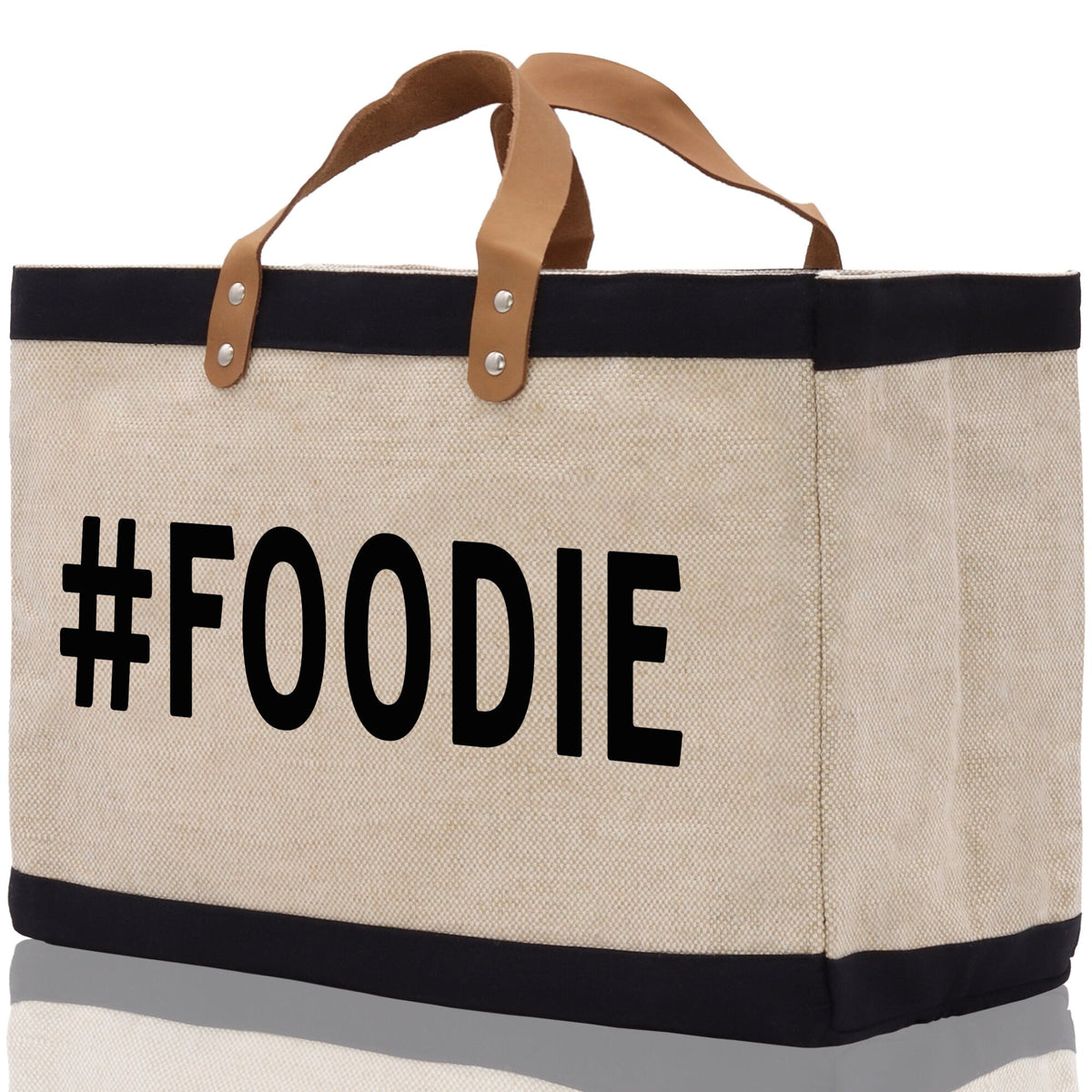 Foodie Jute Canvas Tote Funny Farmer Market Bag Quote Jute Bag Shopping Bag Burlap Bag Farmhouse Bag Grocery Bag