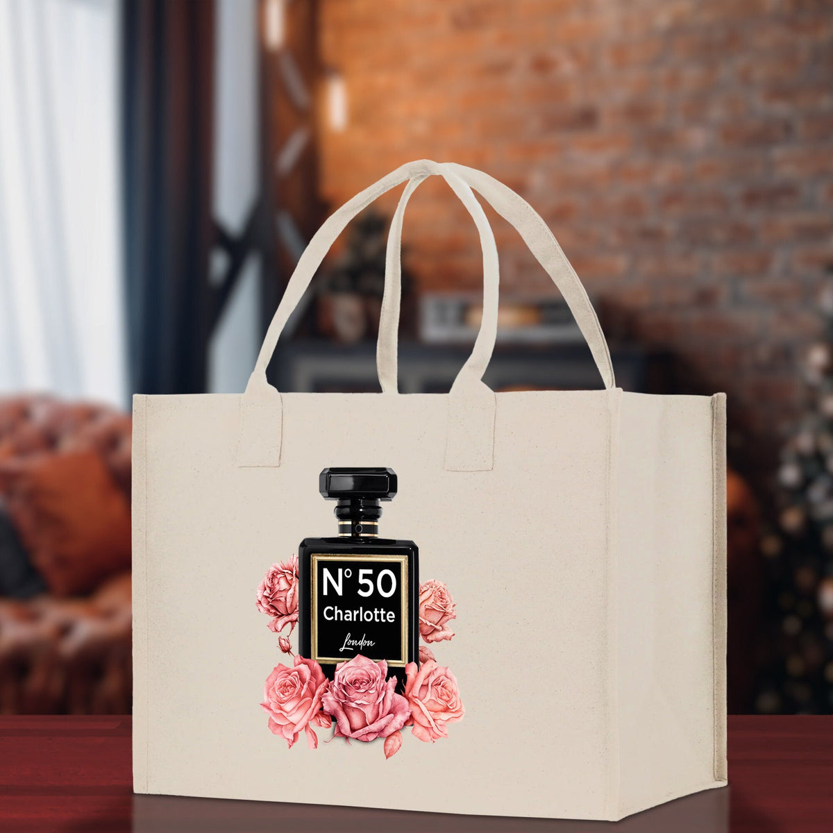 Birthday Celebration Personalized Gift Canvas Tote Bag with Name and State 40th 50th Birthday Gift Tote Bag for Her Custom Birthday Gift