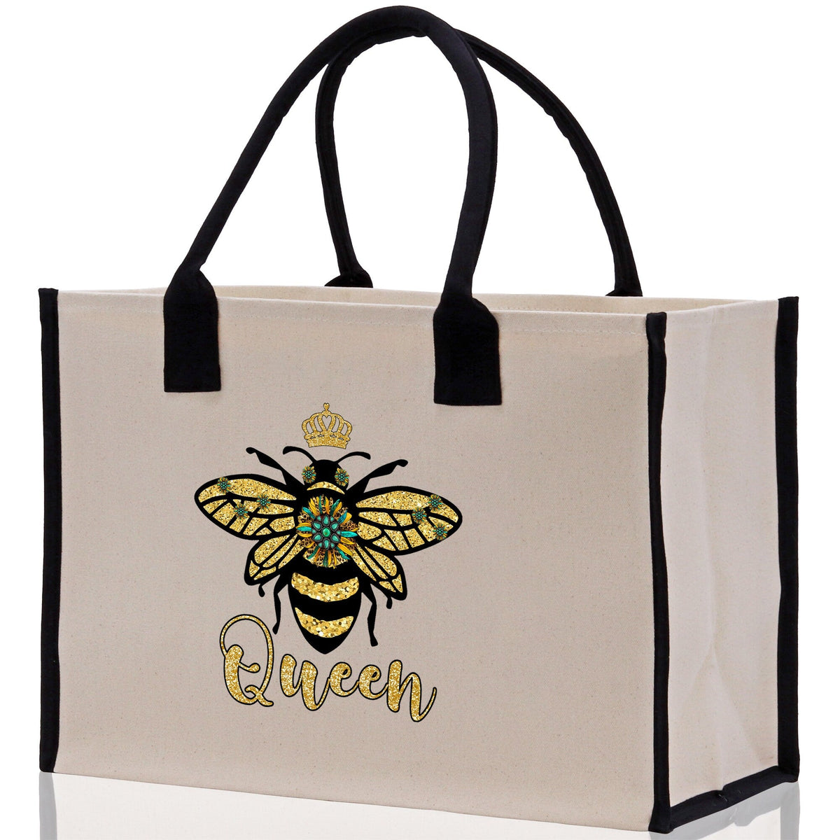 Bee Queen Cotton Canvas Tote Bag Nurse Appreciation Gift Bag Gift for Her Birthday Gift Bee Kind Mental Health Matters Save The Bees