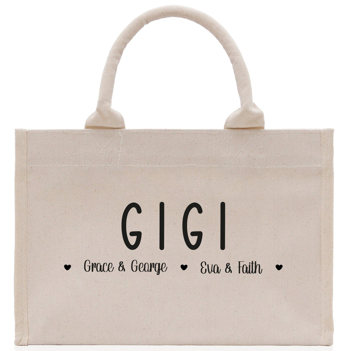 Gigi Grandchild Kids Names Custom Grandma Tote Bag Grandma's Getaway Bag Gigi Bag Personalized Grandma Gift Bag Shopping Bag Mother Day Gift