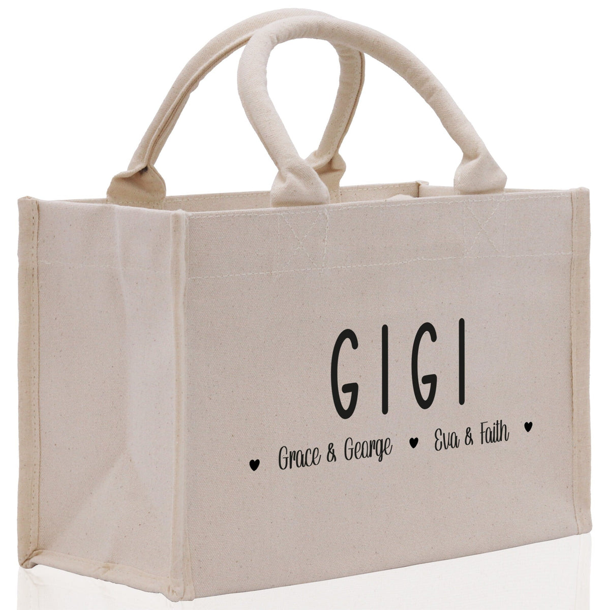 Gigi Grandchild Kids Names Custom Grandma Tote Bag Grandma's Getaway Bag Gigi Bag Personalized Grandma Gift Bag Shopping Bag Mother Day Gift