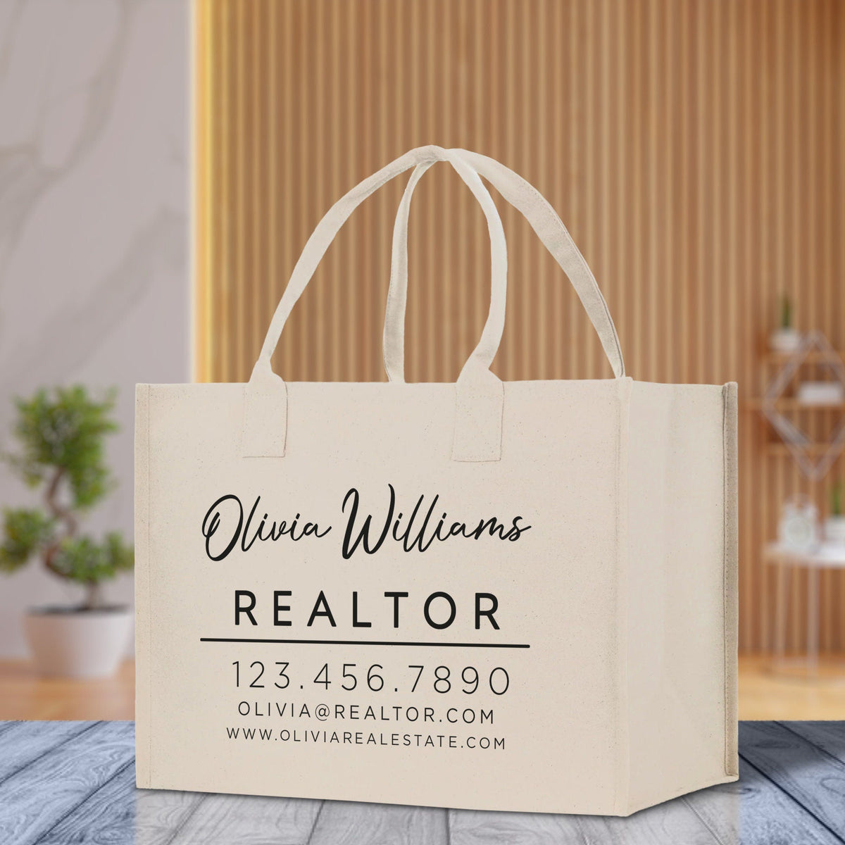 Realtor Tote Bag Personalized Business Tote Bag Custom Real Estate Agent Gift Bulk Business Logo Realtor Swag Real Estate Tote Bag