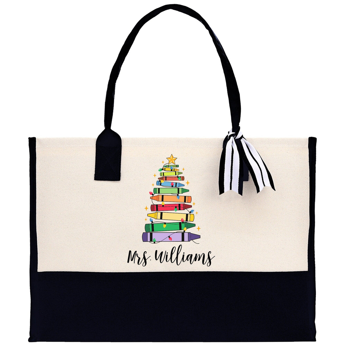 Personalized Teacher Cotton Canvas Tote Bag Gift for Teachers Teacher Life Tote Custom Teacher Appreciation Gift Bag Teacher Name Bag