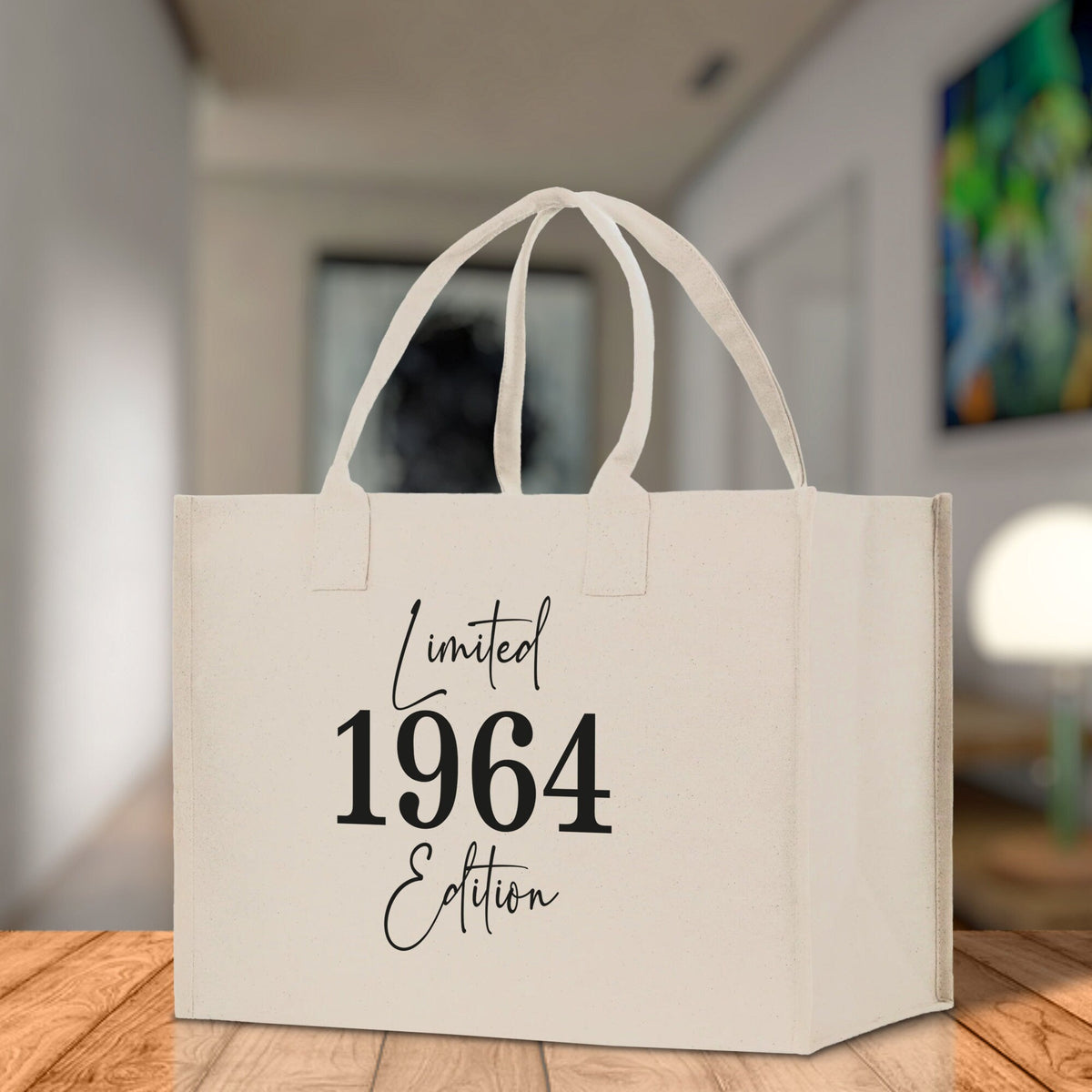 Custom Limited Edition Birthday 1973 Cotton Canvas Tote Bag 50th Birthday Gift For Women Personalized 50th Birthday Celebration Party Gift