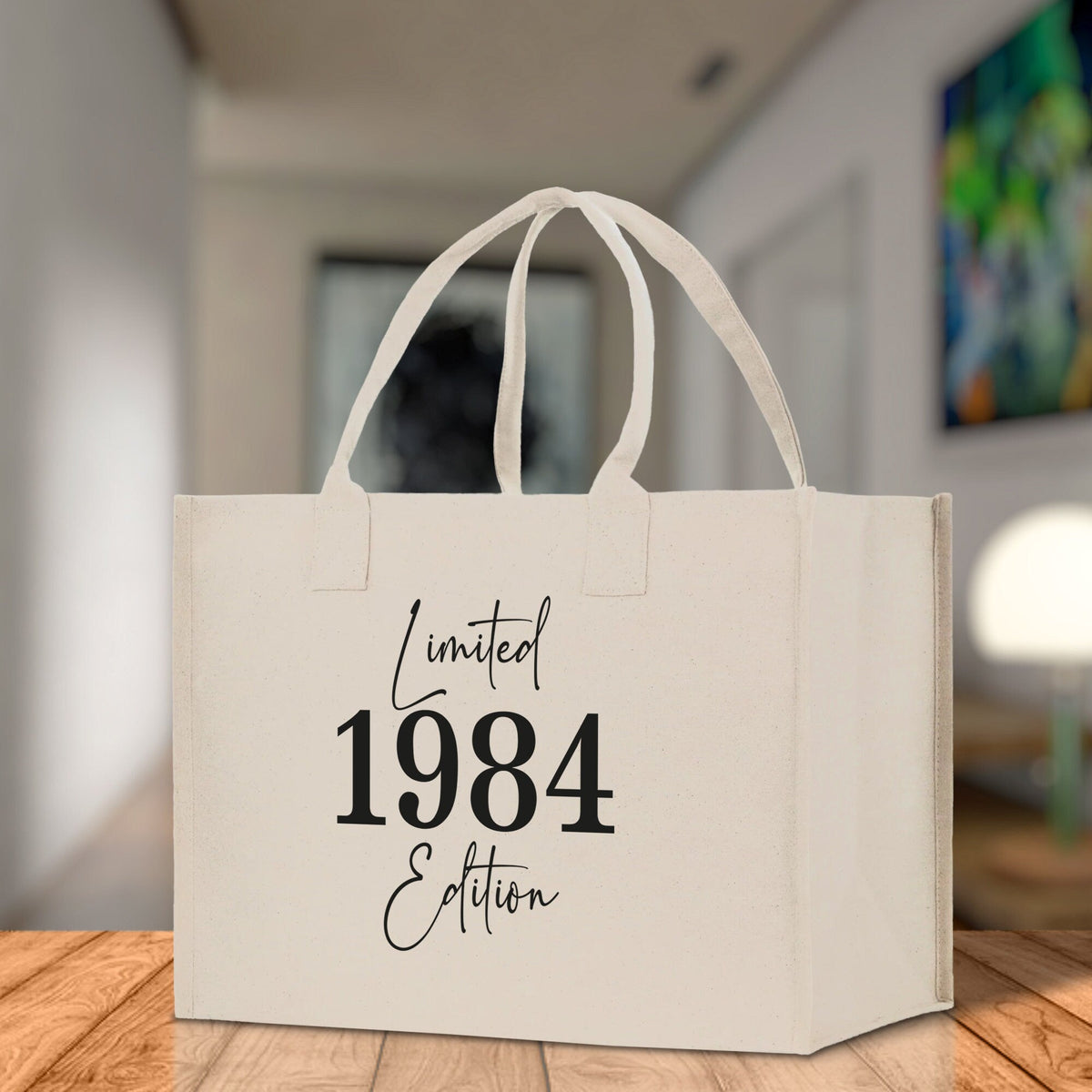 Custom Limited Edition Birthday 1973 Cotton Canvas Tote Bag 50th Birthday Gift For Women Personalized 50th Birthday Celebration Party Gift