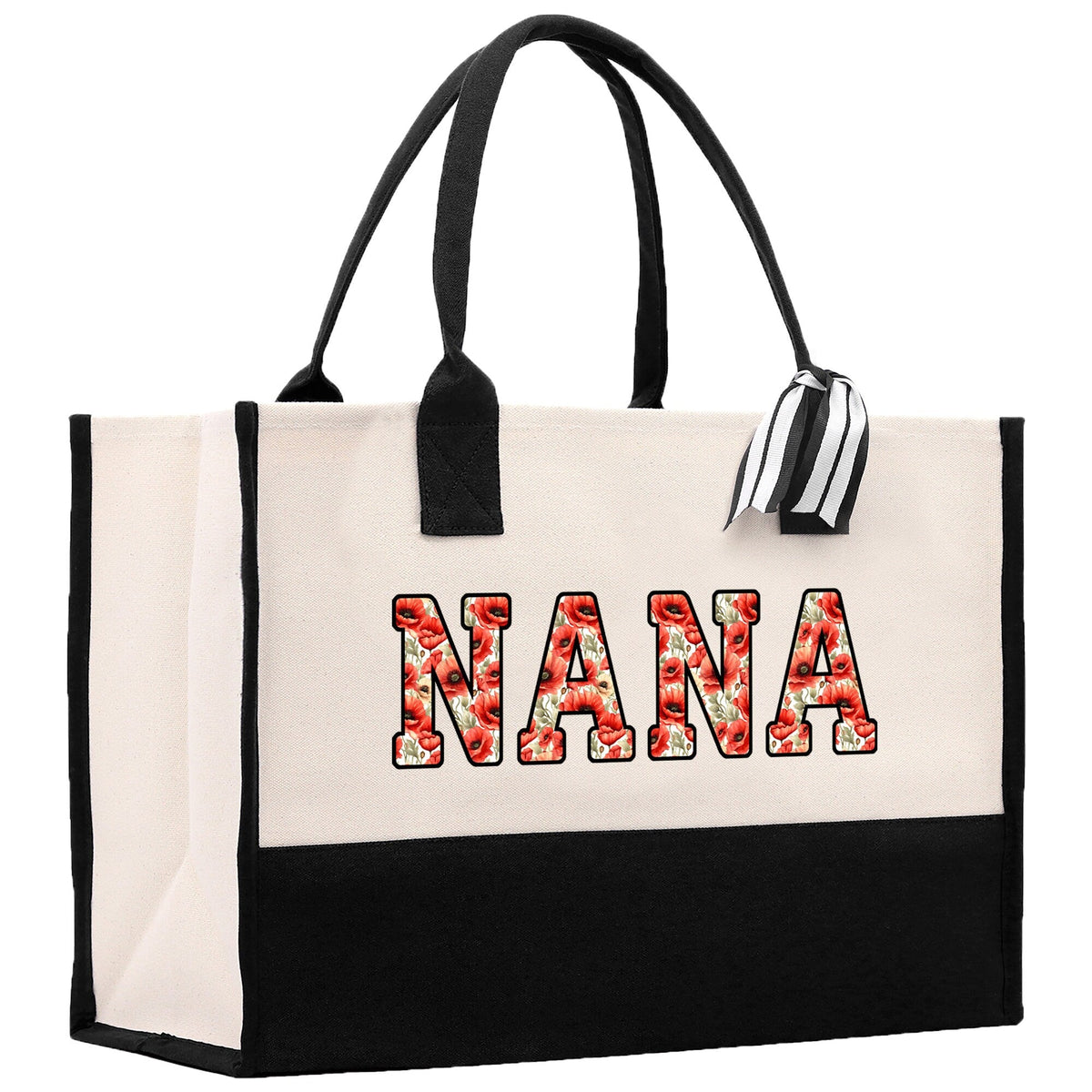 Gaga Gram Mimi Nana Grandma Canvas Tote Bag Grandma's Getaway Bag Grandma Gift Bag Mothers Day Gift Bag Grandma Beach Bag Gift for Grandma