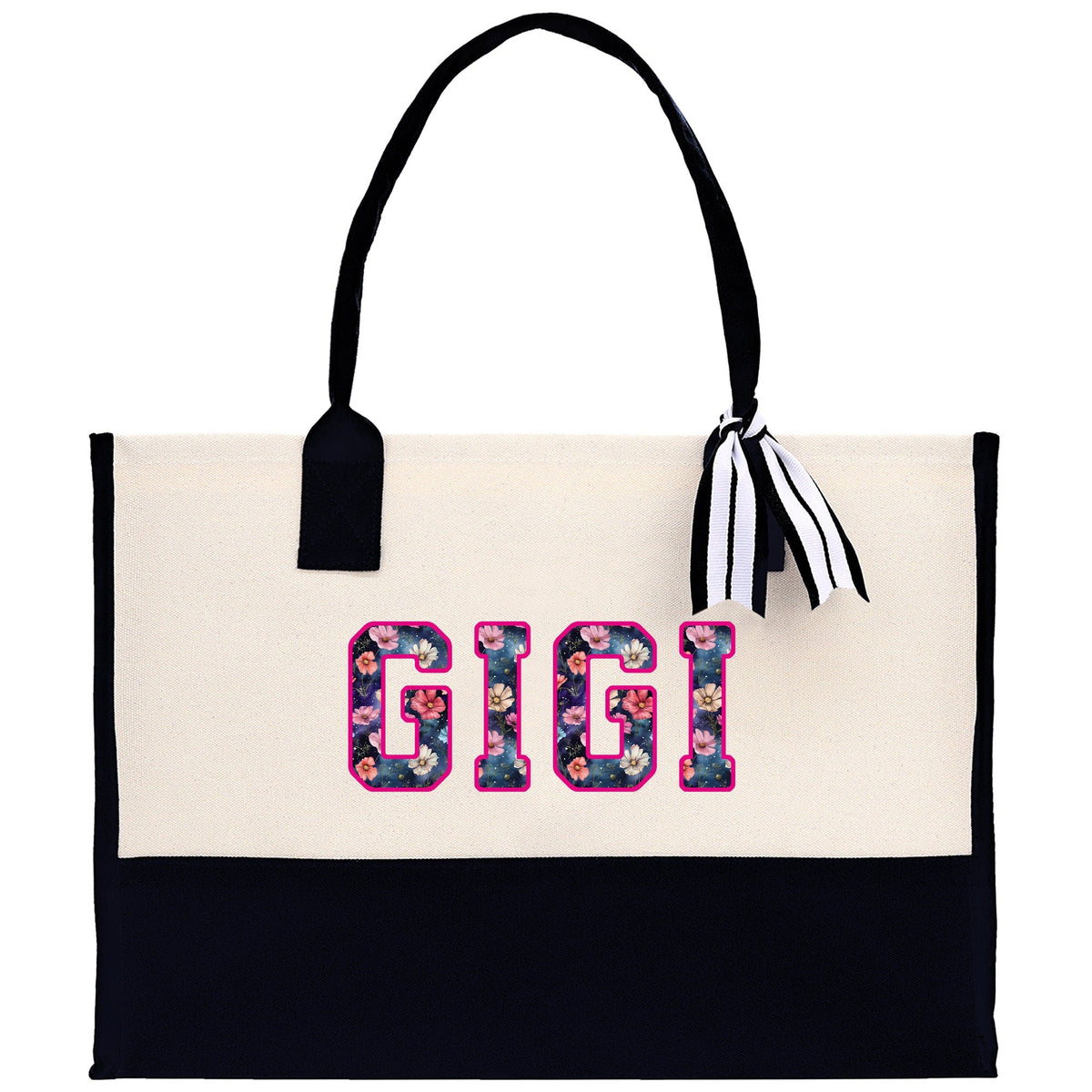 Gaga Gram Mimi Nana Grandma Canvas Tote Bag Grandma's Getaway Bag Grandma Gift Bag Mothers Day Gift Bag Grandma Beach Bag Gift for Grandma
