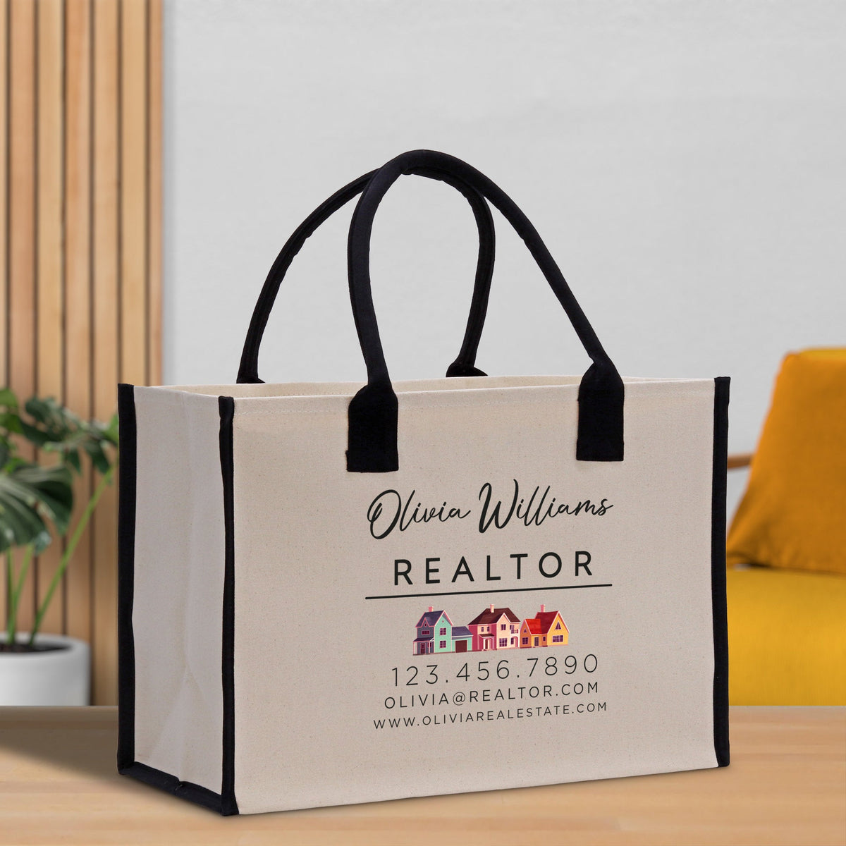Realtor Tote Bag Personalized Business Tote Bag Custom Real Estate Agent Gift Bulk Business Logo Realtor Swag Real Estate Tote Bag