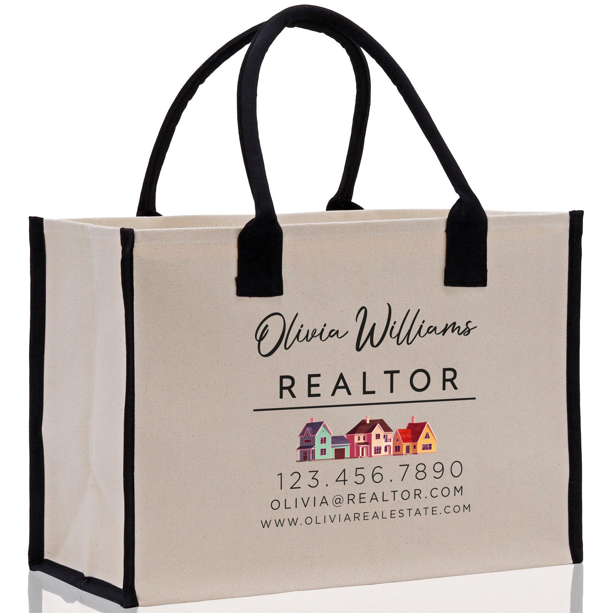 Realtor Tote Bag Personalized Business Tote Bag Custom Real Estate Agent Gift Bulk Business Logo Realtor Swag Real Estate Tote Bag