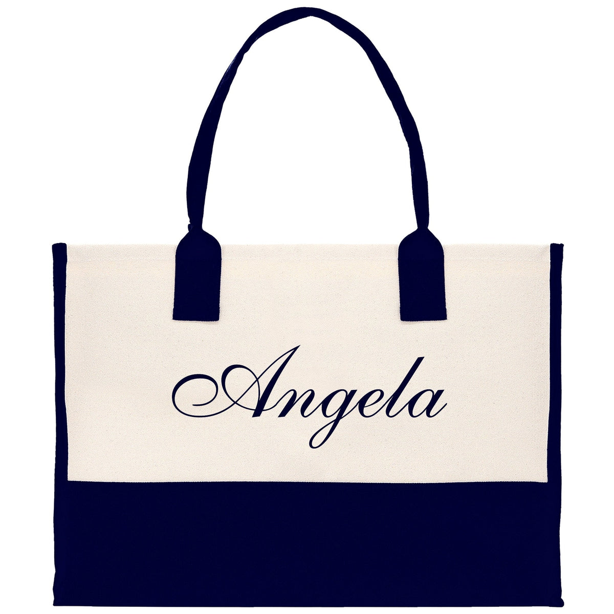 Monogram and Personalized Name Cotton Canvas Tote Bag Initial Tote Bag Letter Tote Bag Birthday Gift Bag Beach Bag Custom Monogrammed Bag