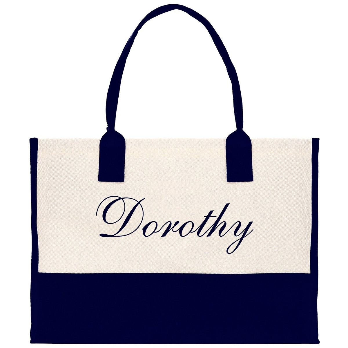 Monogram and Personalized Name Cotton Canvas Tote Bag Initial Tote Bag Letter Tote Bag Birthday Gift Bag Beach Bag Custom Monogrammed Bag
