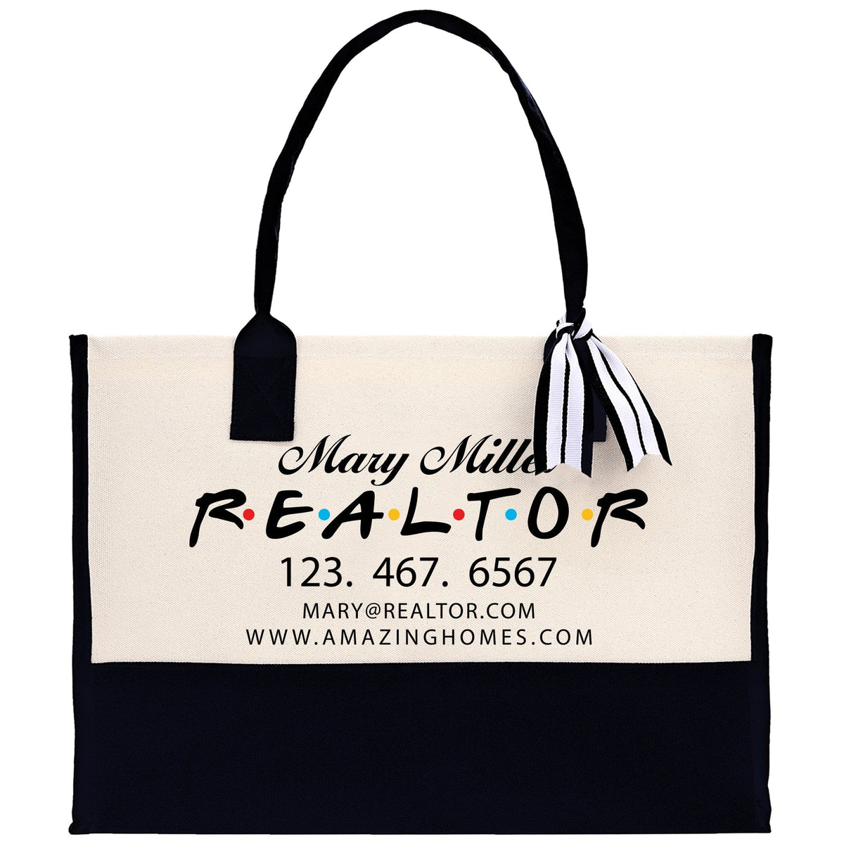 Realtor Tote Bag Personalized Business Tote Bag Custom Real Estate Agent Gift Bulk Business Logo Realtor Swag Real Estate Tote Bag