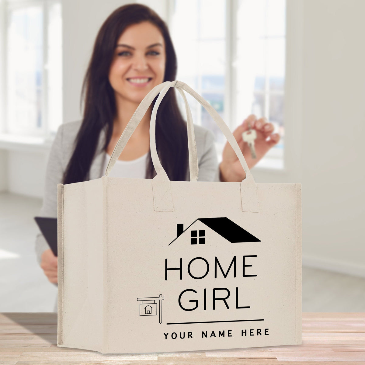 Realtor Tote Bag Personalized Business Tote Bag Custom Real Estate Agent Gift Bulk Business Logo Realtor Swag Real Estate Tote Bag