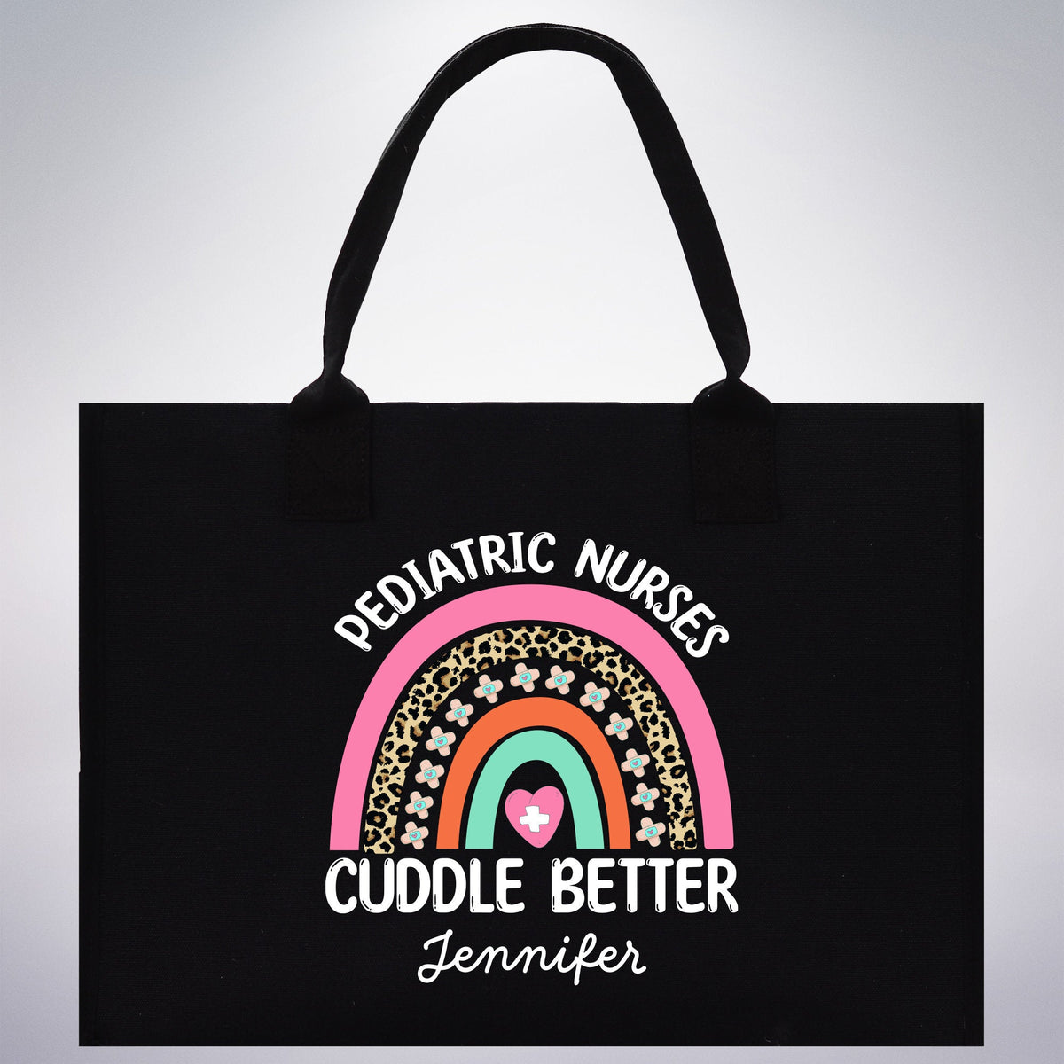 Pediatric Nurse Personalized Cotton Canvas Tote Bag Custom Nurse Gift Registered Nurse Tote RN Tote RN Gift Future Nursing Student Gift