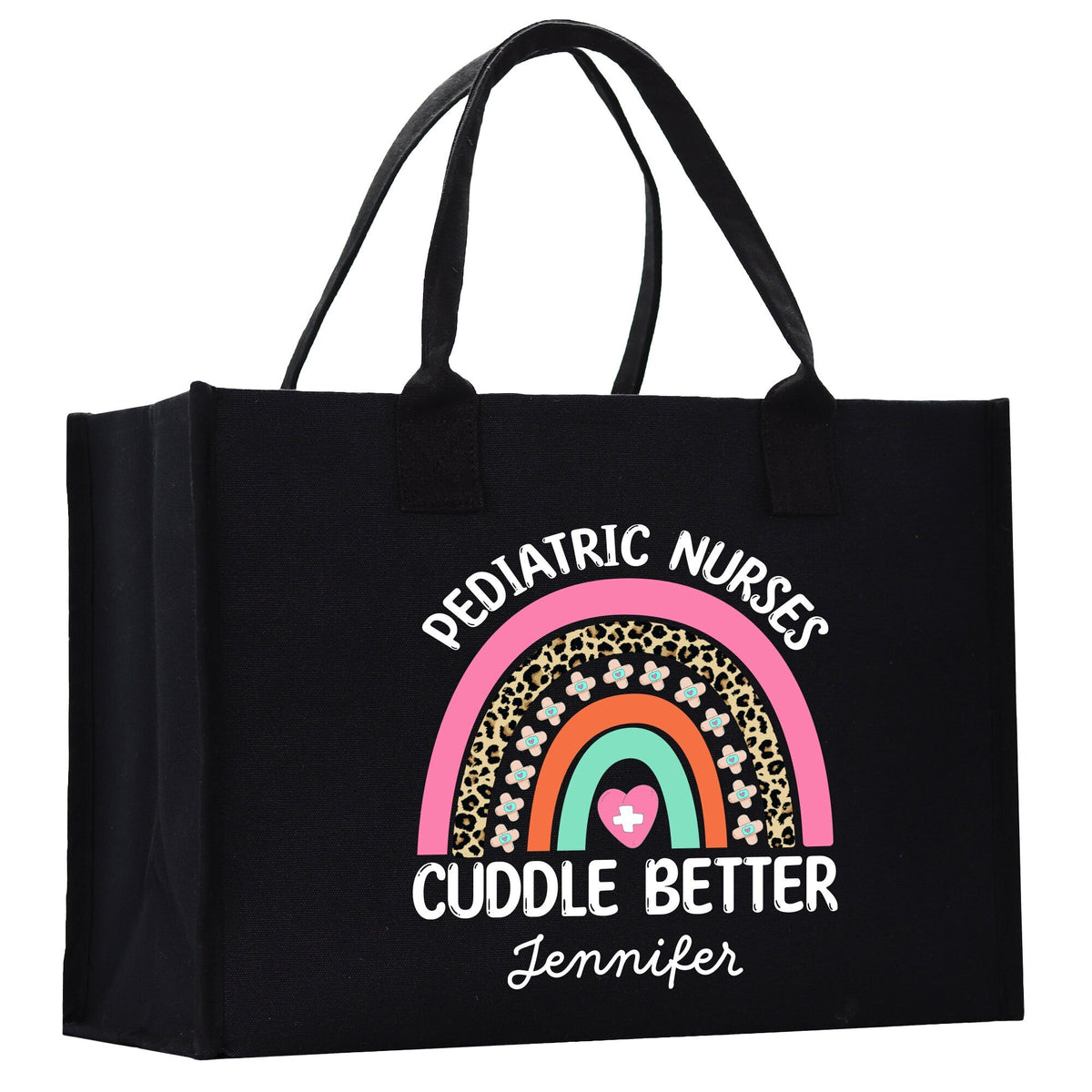 Pediatric Nurse Personalized Cotton Canvas Tote Bag Custom Nurse Gift Registered Nurse Tote RN Tote RN Gift Future Nursing Student Gift