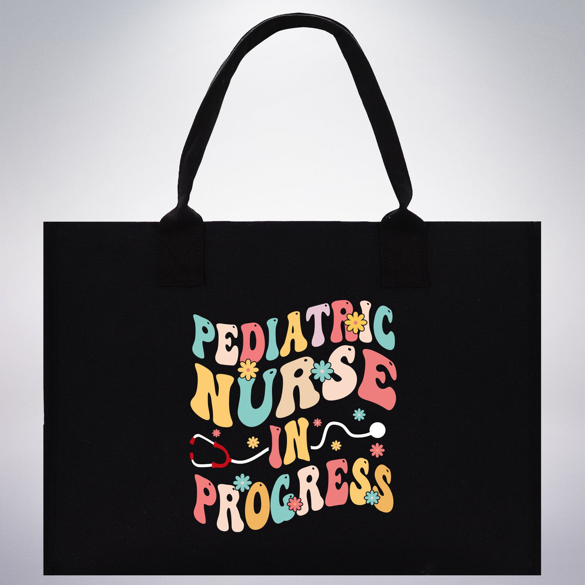 Pediatric Nurse Personalized Cotton Canvas Tote Bag Custom Nurse Gift Registered Nurse Tote RN Tote RN Gift Future Nursing Student Gift