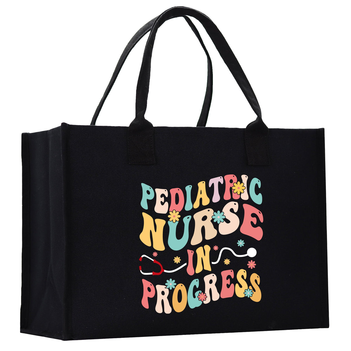 Pediatric Nurse Personalized Cotton Canvas Tote Bag Custom Nurse Gift Registered Nurse Tote RN Tote RN Gift Future Nursing Student Gift