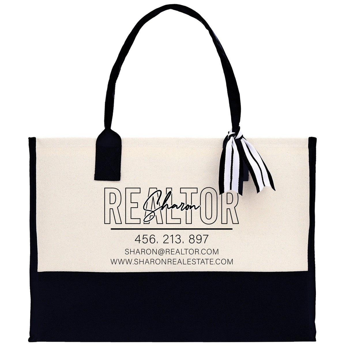 Realtor Tote Bag Personalized Business Tote Bag Custom Real Estate Agent Gift Bulk Business Logo Realtor Swag Real Estate Tote Bag